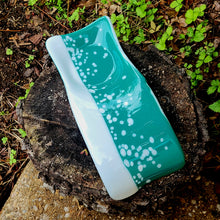 Load image into Gallery Viewer, &quot;Teal #1&quot; Large Glass Spoon Rest