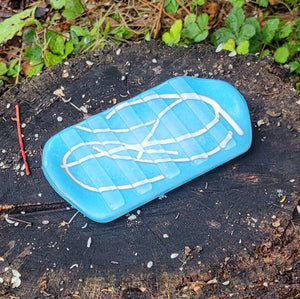 "Baby Blue" Glass Soap Dish